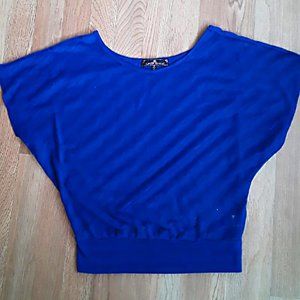 Royal Blue Dolman Blouse